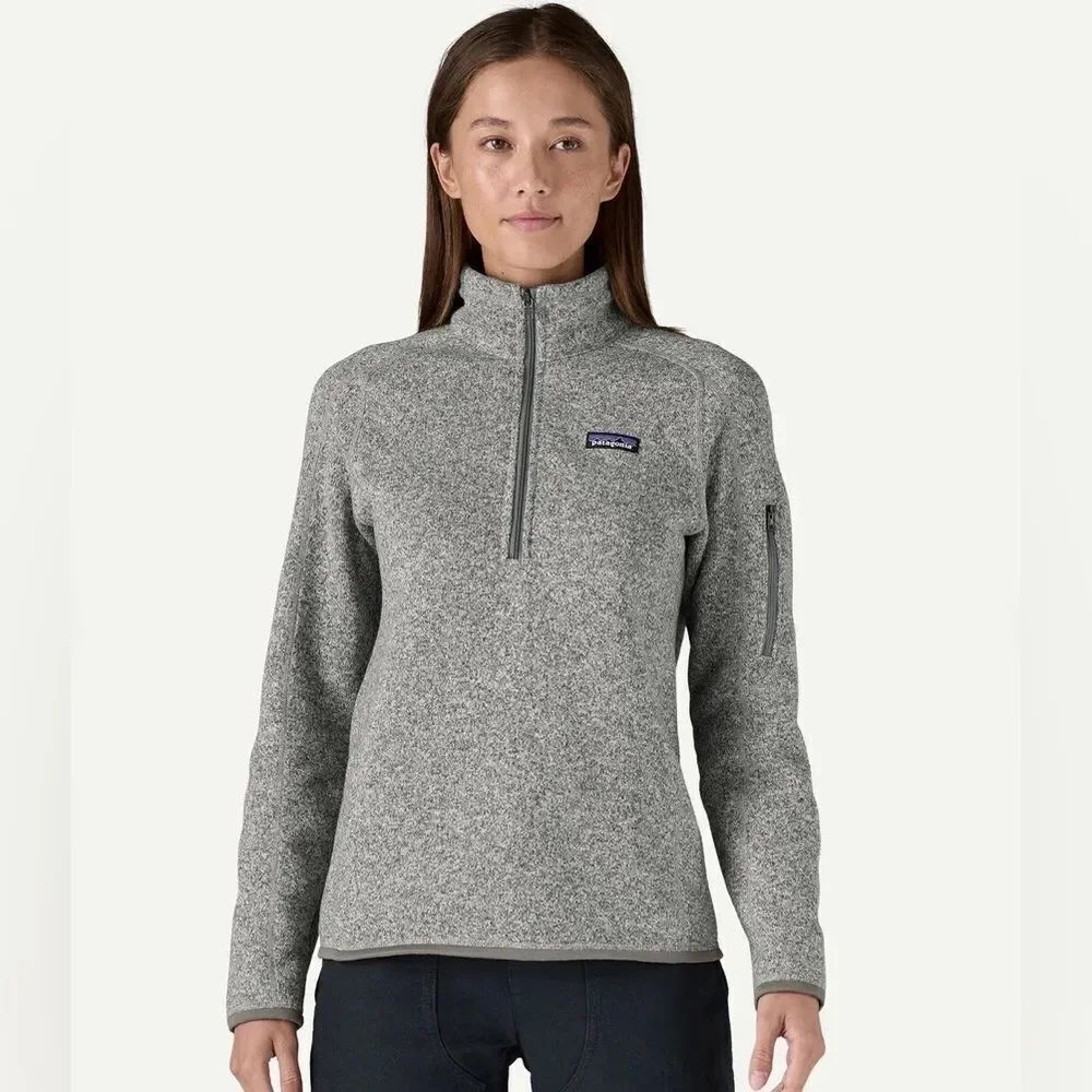 Patagonia Women's Better Sweater 1/4-Zip Fleece Grey Size Medium